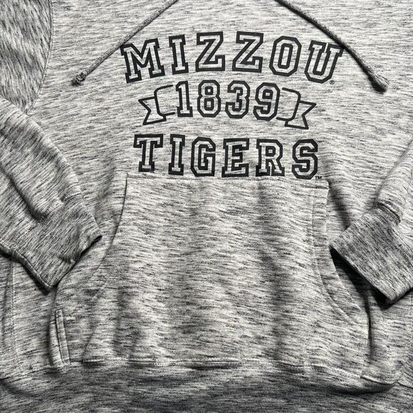 Mizzou Tigers Hoodie Men’s Medium Gray Sweatshirt University Long Sleeve - Picture 3 of 9